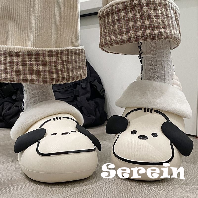 Serein  dép lông dép bông Đế Dày dép quai hậu đế cao 2023 hot trend Chống bám bụi Đáng yêu Độn đế Đẹp mắt FMR23B0KX2 46Z231115