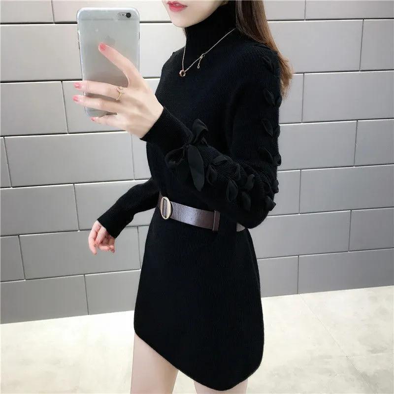 Sét Gồm Áo Dài Tay Phối Kèm Chân Váy Dài Ấm Áp Vào Mùa Đông Chất Vải Cao Cấp