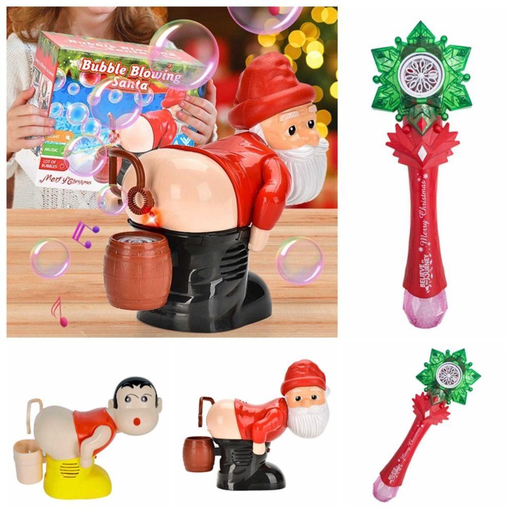 Máy Thổi Bong Bóng Điện Tử Hình Ông Già Noel Và Bông Tuyết Bằng Nhựa Vui Nhộn Cho Bé Dịp Giáng Sinh Năm Mới