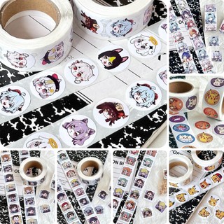 Cuộn 500 miếng dán trang trí mũ bảo hiểm / túi đựng bút hình thám tử conan naruto / conan / conan