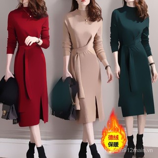 Đầm Nhung Hai Mặt Dáng Rộng Phong Cách Thời Trang Thu Đông Hàng Có Sẵn Chất Lượng Cao Có size Lớn Cho Nữ 2023