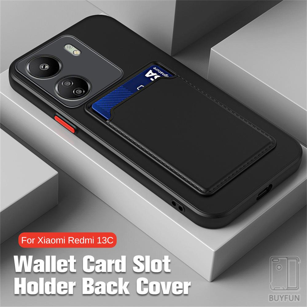 For Redmi 13C 6.74" 23100RN82L Case Square Card Slot Holder Cover For Xiaomi Poco C65 c13 65c 4G Soft Shockproof Cover