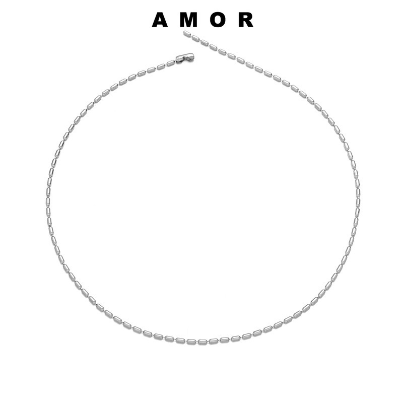 Vòng cổ Hai Lớp Bằng Thép Titan Mặt Hình Trái Tim unisex