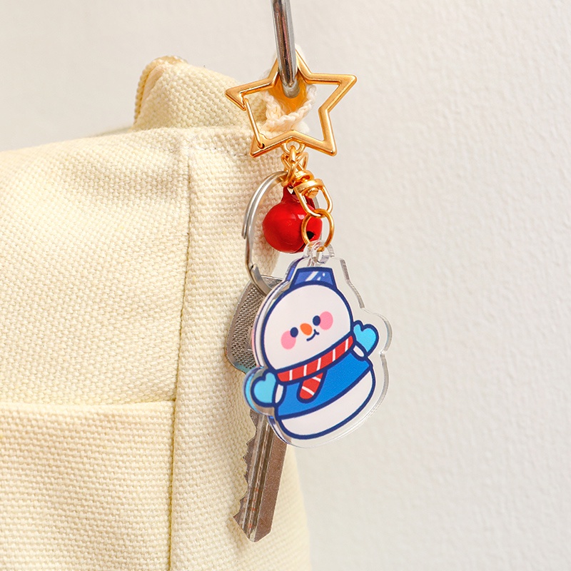 Móc Khóa Hình Chuông Giáng Sinh Hoạt Hình Bằng acrylic diy