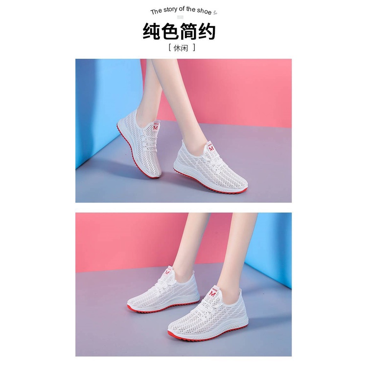 Giày Thể Thao Thoáng Khí Phong Cách Hàn Quốc Thời Trang Xuân Thu Cho Nữ