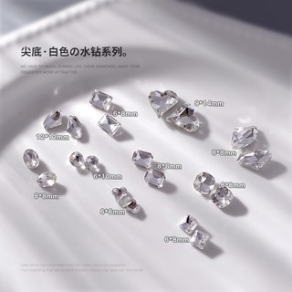 Đá pha lê trong suốt hình giọt nước đính trang trí móng tay