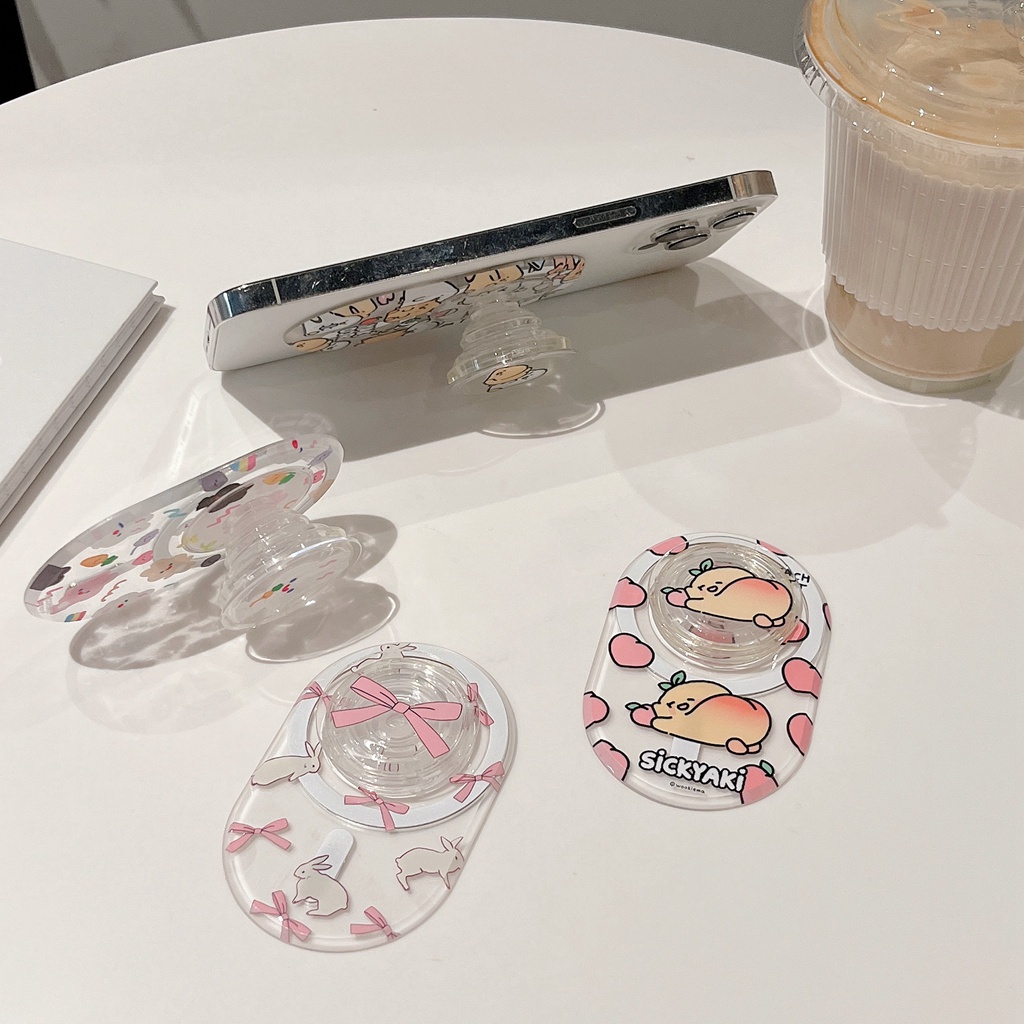 Giá Đỡ Điện Thoại / Máy Tính Bảng Bằng pc Họa Tiết Thỏ Hoạt Hình Dễ Thương