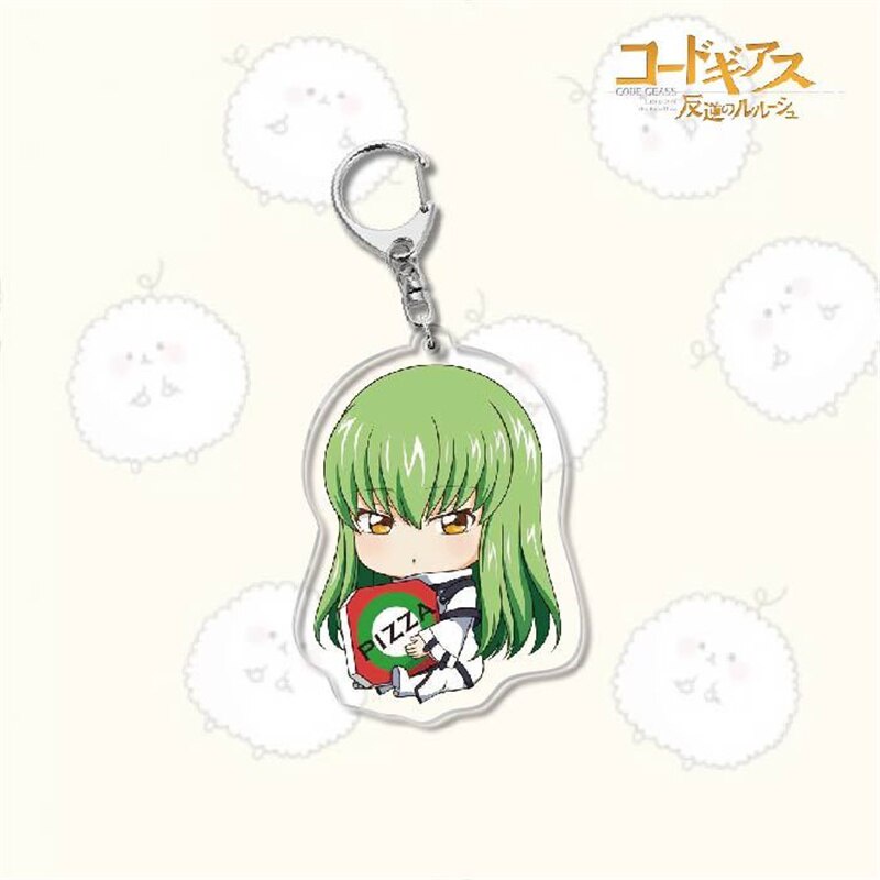 Móc khoá Japan Anime Code Geass Lelouch of the Rebellion Phụ Kiện Trang Trí Balo Túi xách in hình nhân vật 2 mặt rõ nét