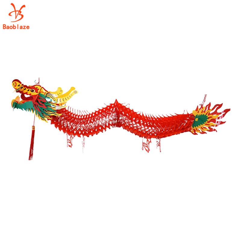Lồng Đèn Giấy Hình Rồng Trang Trí Năm Mới Phong Cách Trung Hoa