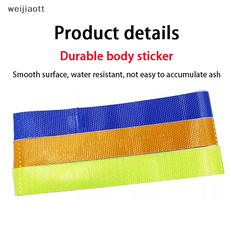 Weijiaott Miếng Dán Phản Quang Pha Lê 5cm * 1m Trang Trí Thân Xe Hơi
