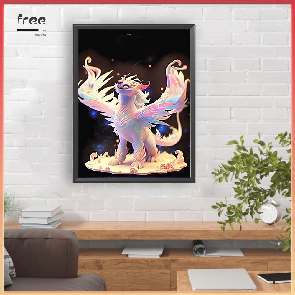 Bộ Tranh Đính Đá 5d diy Hình Rồng Phát Sáng Độc Đáo Trang Trí Nhà Cửa