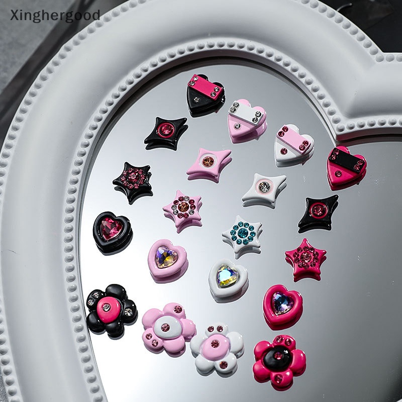 Xinghergood Set 5 Phụ Kiện Trang Trí Móng Tay Nghệ Thuật Hình Ngôi Sao / Trái Tim 3d Màu Kẹo Ngọt Ngào Xinh Xắn xhg