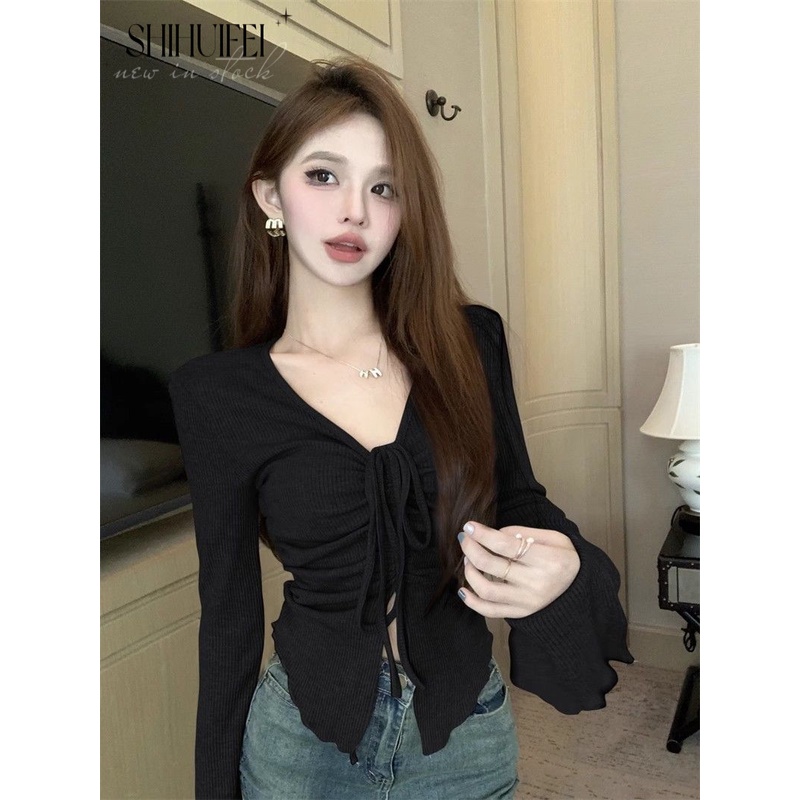 SHIHUIFEI Áo Len đỏ áo khoác cardigan phổ biến Popular Comfortable Phong cách WMY23C011C 48Z231202