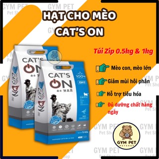  Cat’s On Thức ăn hạt cho mèo túi 1kg - Thơm ngon Hỗ trợ tiêu hóa lông da mắt - Cat on Hàn Quốc 