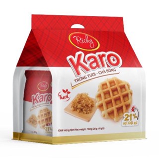 Bánh trứng tươi chà bông karo richy bịch 6 Chiếc 156g phô mai hoàng kim