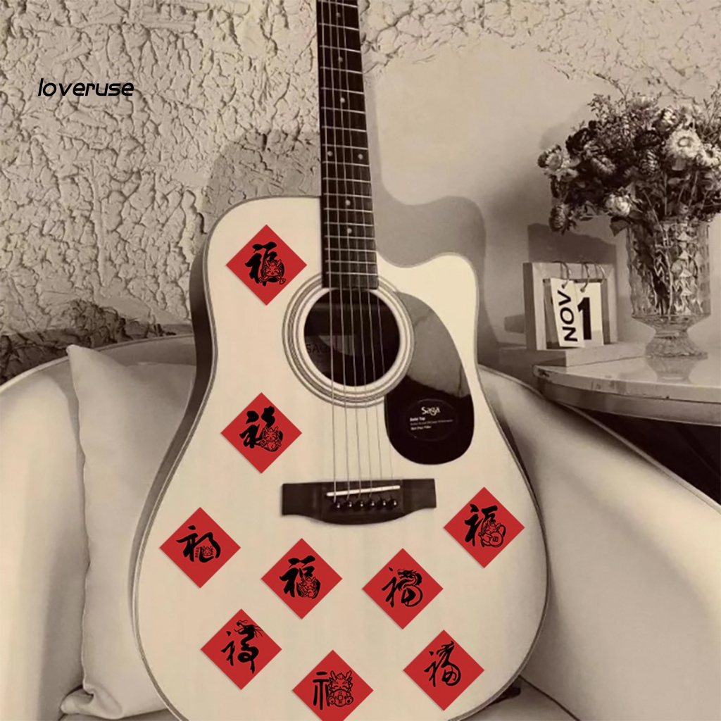 Bộ 50 Miếng Dán Trang Trí Năm Mới Phong Cách Trung Hoa Chống Thấm Nước