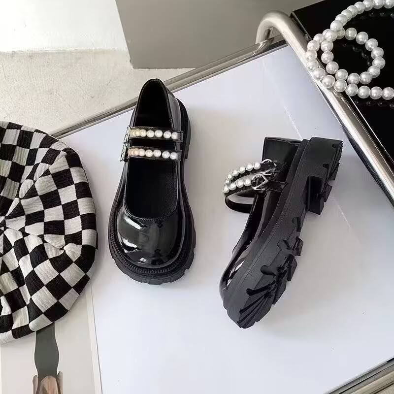 Giày lo.li.ta QC bigsize mũi tròn 2 quai ngang gót cao 3 cm size 40-44