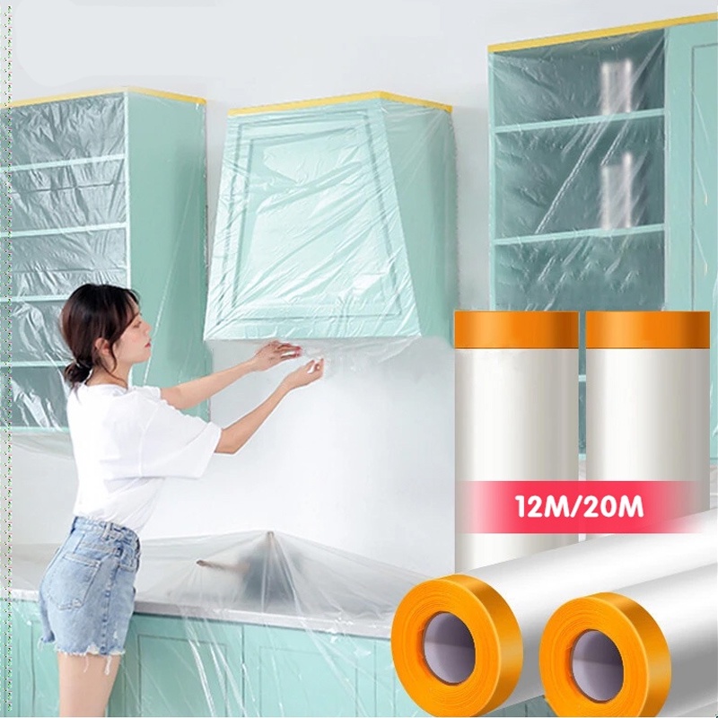 Màng Nilon Che Bụi Đa Năng Nilon Che Chắn Sơn Che Phủ Ngăn Bụi Bảo Vệ Nội Thất Bọc Hàng Có Một Đầu D