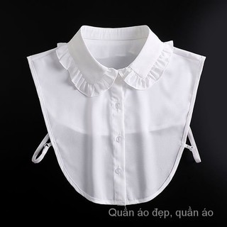Mới Cổ Áo Sơ Mi Giả Xếp Ly Viền Bèo Dễ Phối Đồ Thời Trang Cho Nữ nm0s