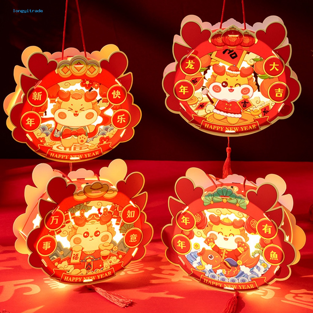 Bộ Đèn Lồng Thủ Công Năm 2024 Hình Rồng Phát Sáng Trang Trí Lễ Nam Ánh Sáng diy