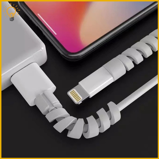 Phụ Kiện Bảo Vệ Dây Cáp Sạc Điện Thoại Bằng Silicon Chống Đứt Tiện Dụng