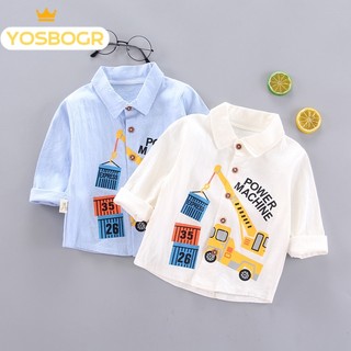 Áo sơ mi bé trai yosbogr áo bé trai chất lượng thời trang thoải mái kwt23915yz 37z230915