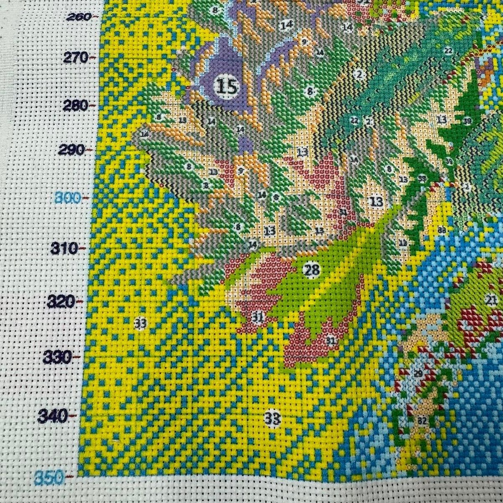 Tranh Thêu Hoa Mẫu Đơn Thêu Kín MN6004 Chưa Thêu