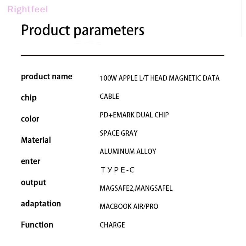 Dây Cáp Sạc Nhanh 1.8m 100w usb type-c Sang magsafe 1 2 Phích Cắm Cho laptop Mới