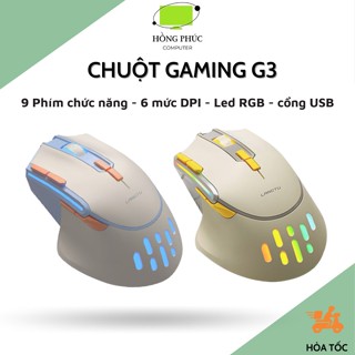  Chuột Máy Tính Gaming Langtu G3 Gaming Chính Hãng Điều DPI Max 12800 Có Đèn Led RGB Kết Nối Có Dây 