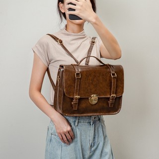 Jasmin noir Balo Da pu Dáng Vuông Đa Năng Phong Cách retro Cho Nữ