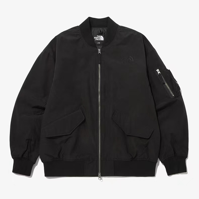 The north face Áo Khoác Gió Vải cotton Dày Ấm Áp Thêu logo Cá Tính Cho Nam Và Nữ