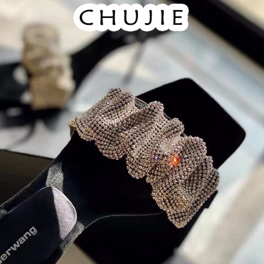 CHUJIE giày cao gót nữ đế cao sandal đi chơi cao gót mũi hở 2024NEW mẫu mới 29z23071003
