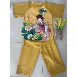 [14-22kg] Áo bà ba cách tân cho bé gái,chất vải lụa mềm mại(TT153)