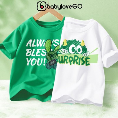 Áo thun bé trai bé gái BabyloveGO 2026 áo phông in hình ngộ nghĩnh đáng yêu