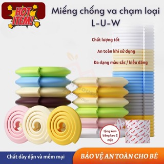 Cuộn Miếng Xốp Bọc Cạnh Bàn Dày dặn Dây Cao Su Che Bịt Cạnh Bàn, Ghế An Toàn Cho Bé 2 Loại L-W M.M HOUSE