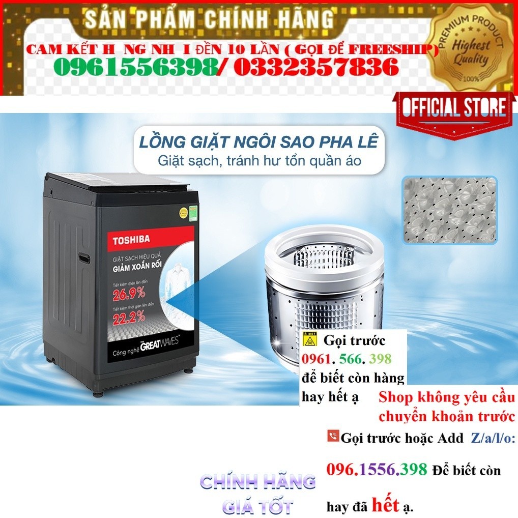 Máy giặt Toshiba Inverter 10 kg AW-DM1100PV(KK) @Sale