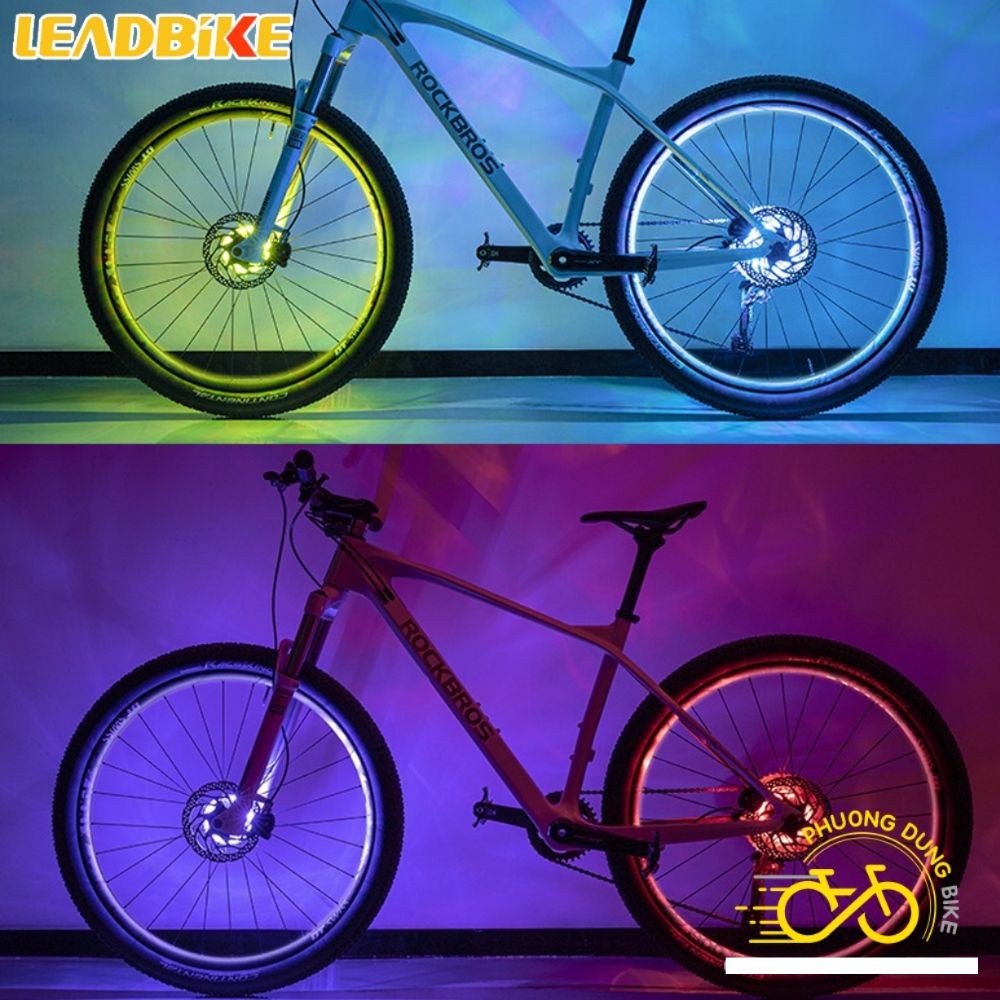 Đèn led 7 màu 18 chế độ gắn đùm moay ơ (Hub) xe đạp LEADBIKE / ROCKBROS