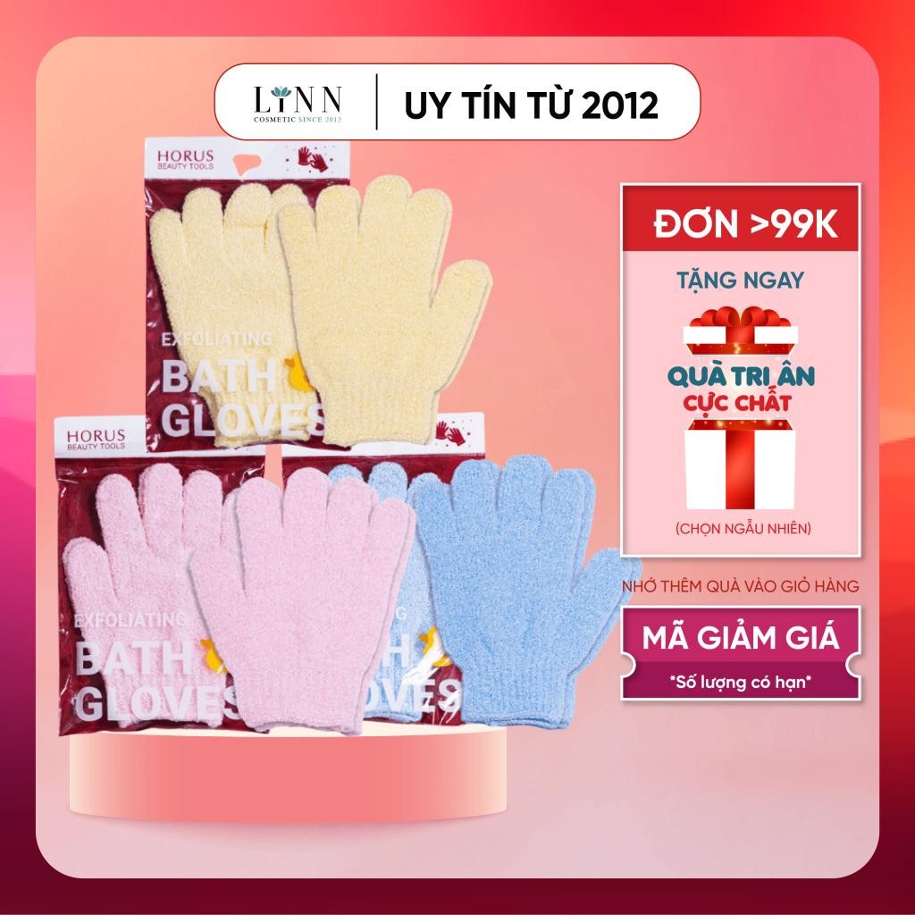 Găng tay tắm Horus Exfoliating Bath Gloves - bao tay tắm tẩy da chết body horus chính hãng cao cấp