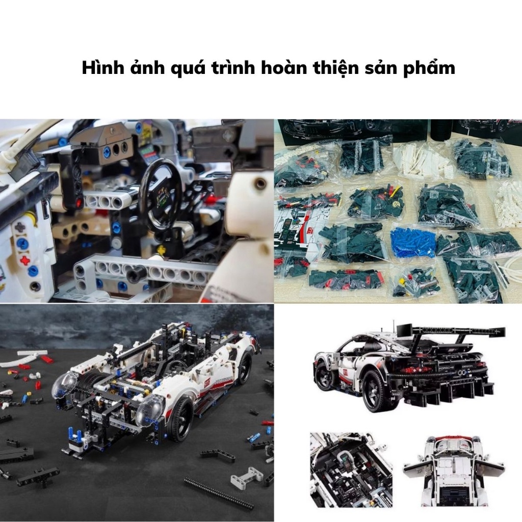Đồ chơi lắp ráp mô hình Posche 911 RSR 42096 tỉ lệ 1:10 1630PCS