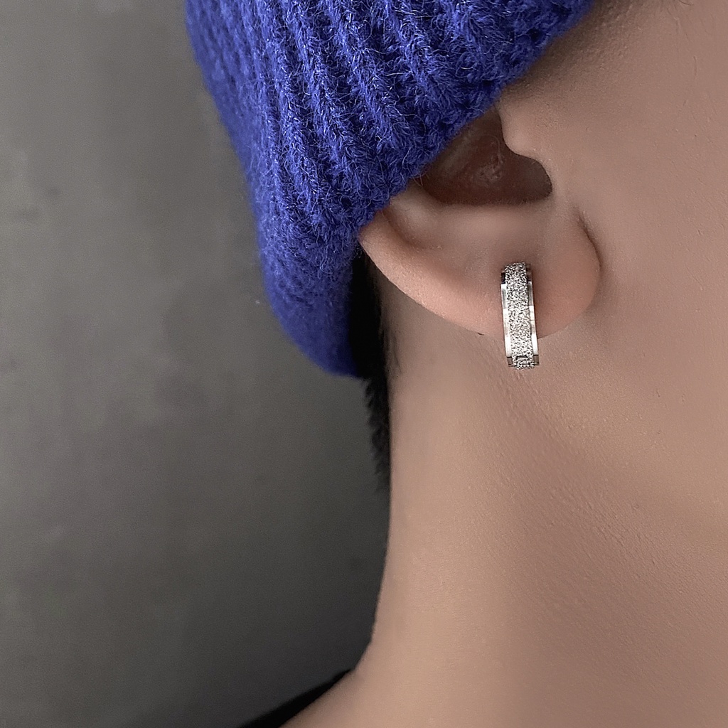 1 Đôi Bông Tai Thép Không Gỉ Thời Trang hip hop