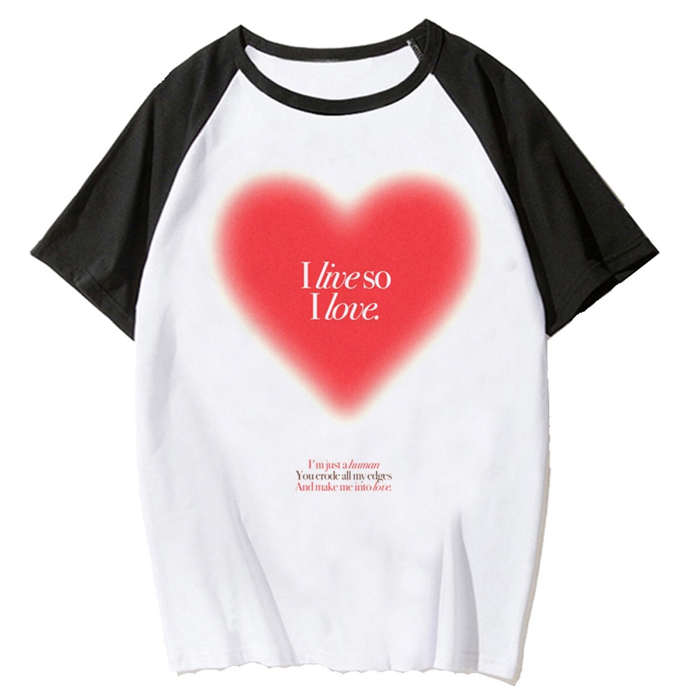 Áo Thun Nữ In Chữ i love me Phong Cách Đường Phố Nhật Bản