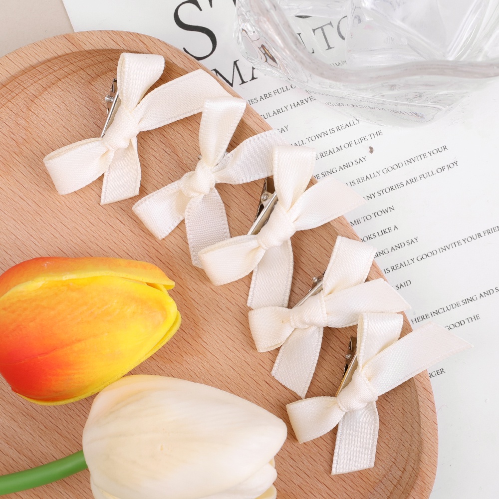 Thời Trang Set 8 Kẹp Tóc Nơ Ruy Băng Màu Kẹo Ngọt Dành Cho Bé Gái y2k