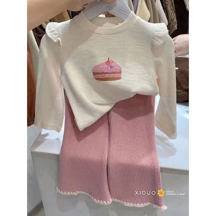 Áo Thun Mùa Thu Phong Cách Hàn Quốc Hợp Thời Trang Mới Cho Bé Gái