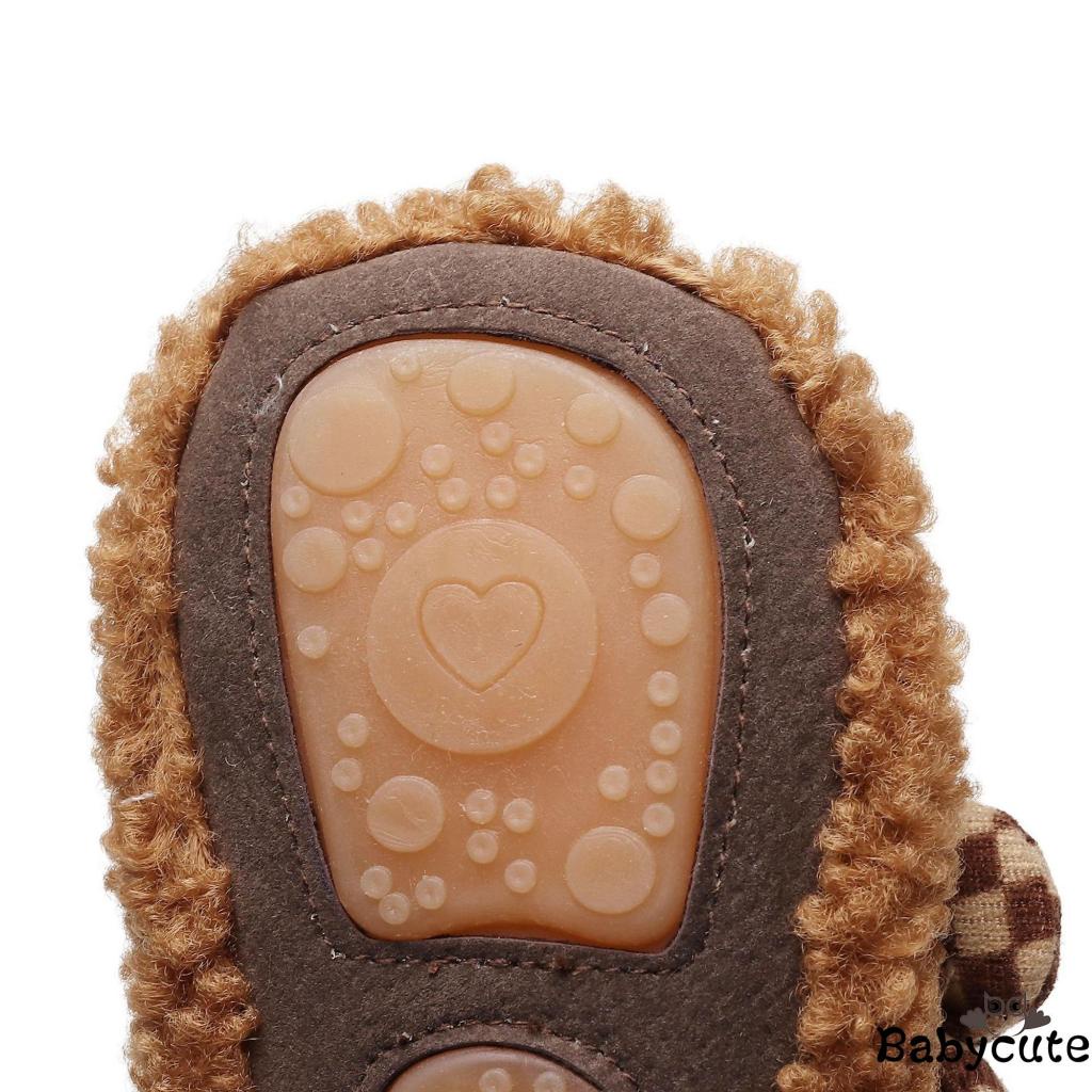 Giày Bông Đế Mềm Chống Trượt Mùa Đông Dành Cho Bé Gái walkers