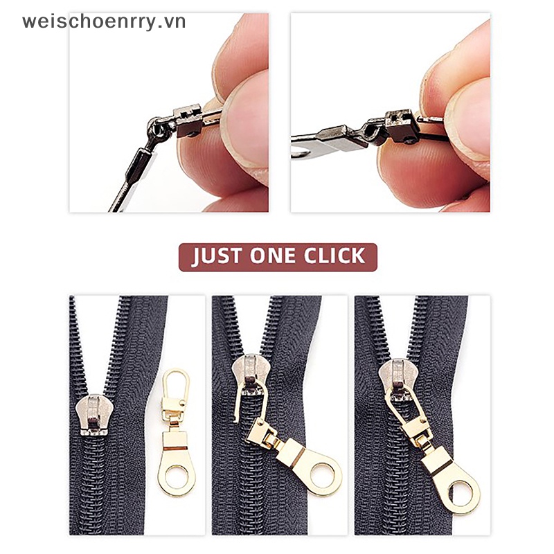 Ww Set 5 Phụ Kiện Khóa Kéo Kim Loại Có Thể Tháo Rời Thay Thế Cho Ba Lô Túi Xách