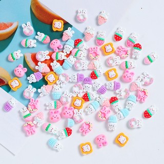 Set 1/5 charm thỏ trang trí toploader, kẹp tóc, ốp lưng DIY