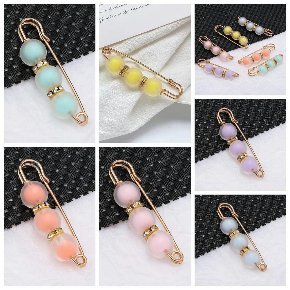 Leota Ghim Cài Áo Kim Loại Mặt Nhám Hình Chữ u Không Cần Khoan Lỗ Phong Cách Hàn Quốc Cho Quần Jean / Đám Cưới