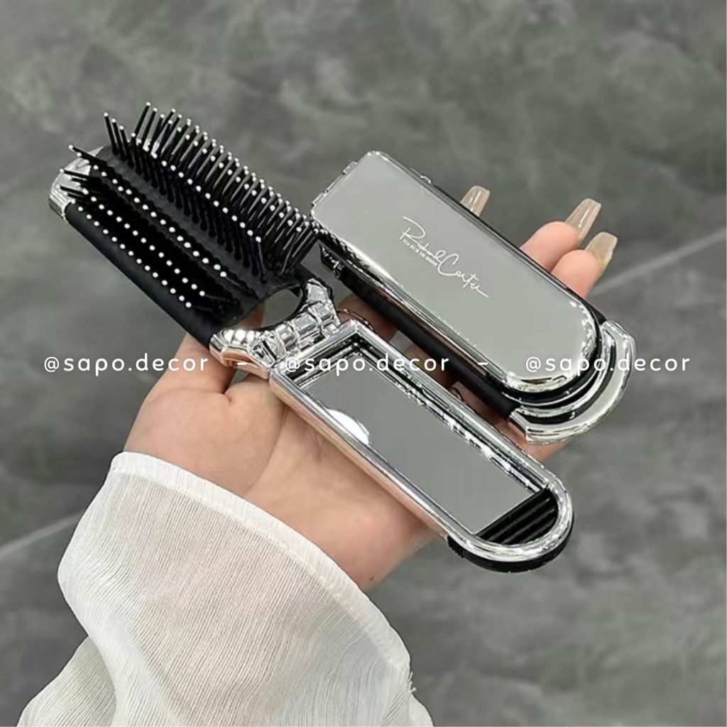 Lược gương gấp gọn tặng kèm charm nơ - Sapo Decor 209