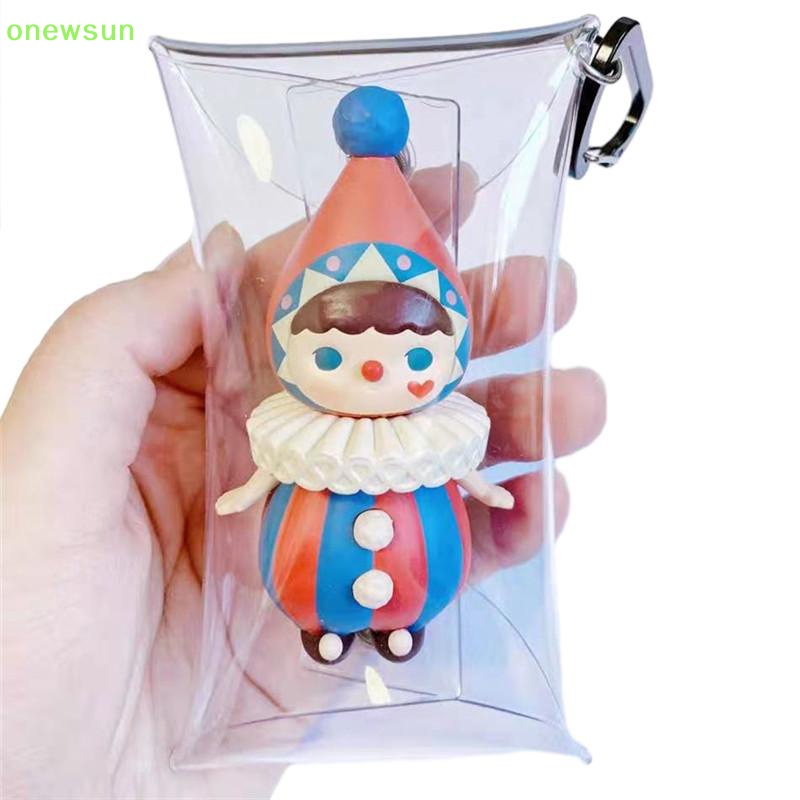 Túi Đựng Tiền Xu / Chìa Khóa / Tai Nghe mini Trong Suốt Hình Búp Bê anime Mới