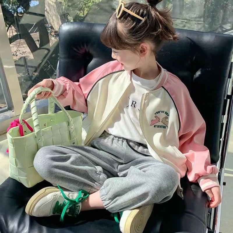 Áo Khoác Bóng Chày Thời Trang Mới 2023 Dành Cho Bé Gái